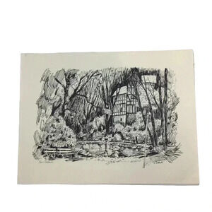 Lithia Park in Ashland by Ron Chaddock pen and ink sketch​